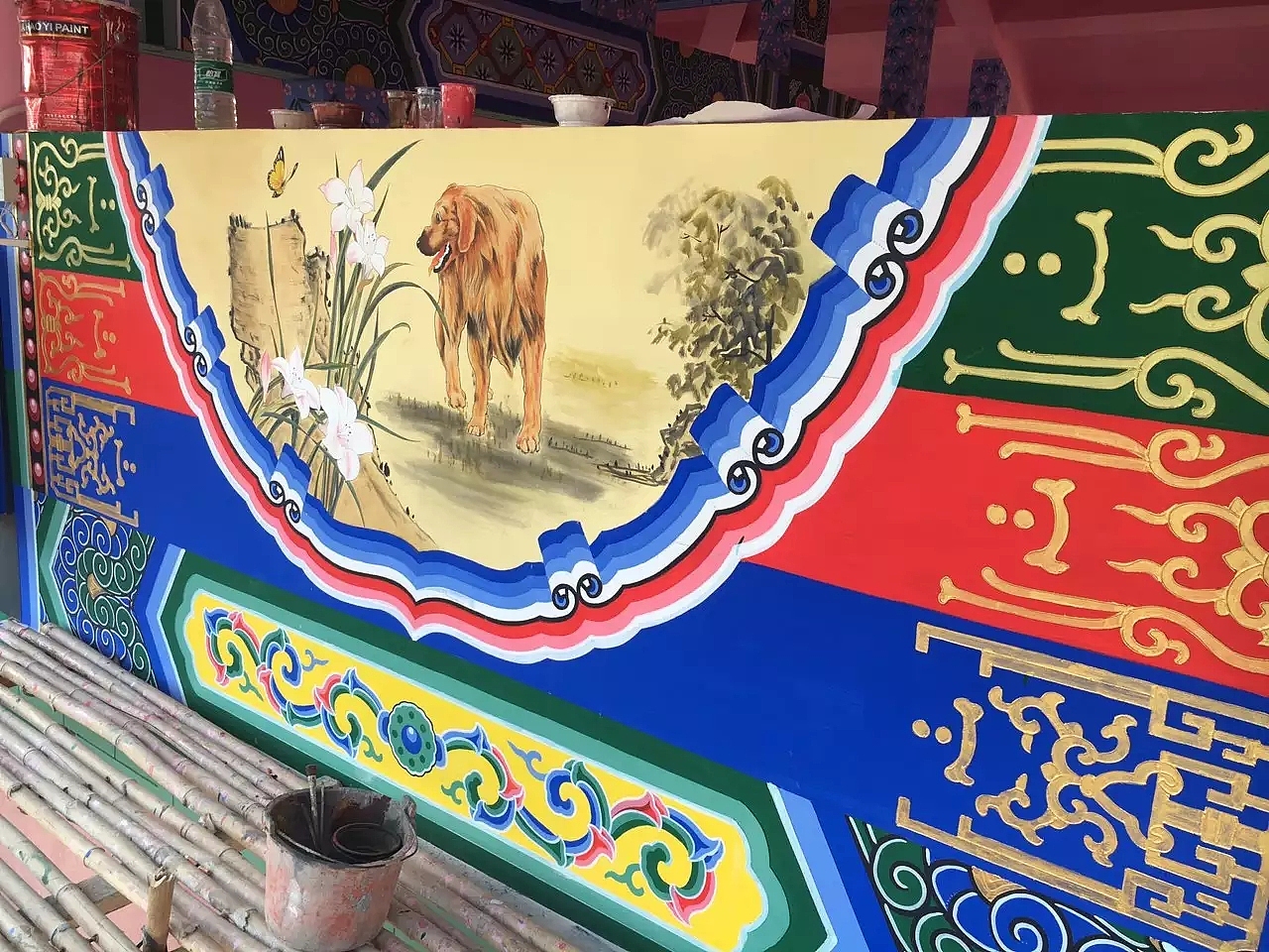 横县祠堂古建彩绘（图ZMjI0OTE4Mjc2） - 商业插画 - 站酷设计师墨鱼壁画工作室原创素材 - 站酷ZCOOL