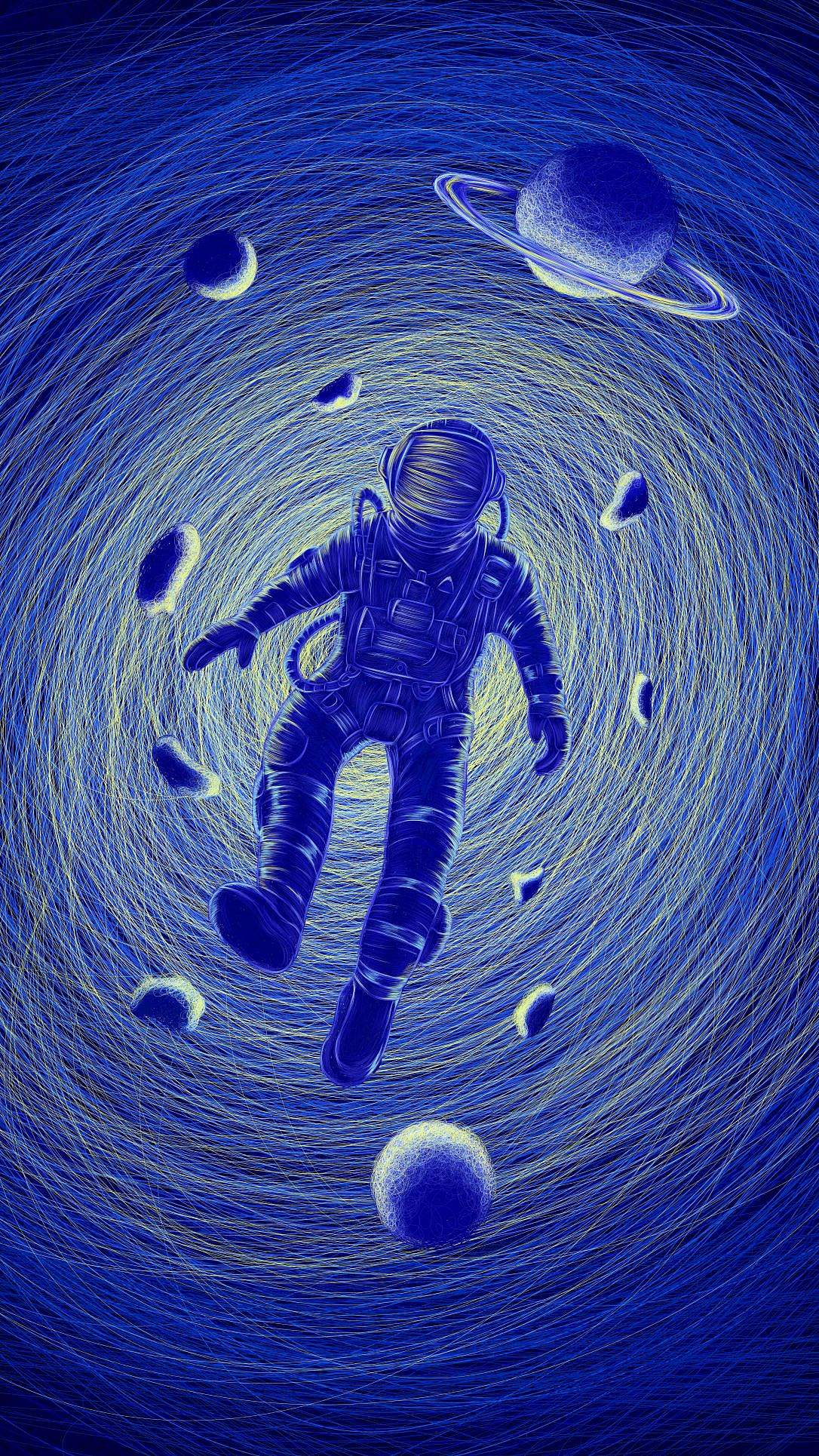 线圈插画-《星河入梦》（图ZMjc5NjAzNjgw） - 创作习作 - 站酷设计师江十一啊原创素材 - 站酷ZCOOL