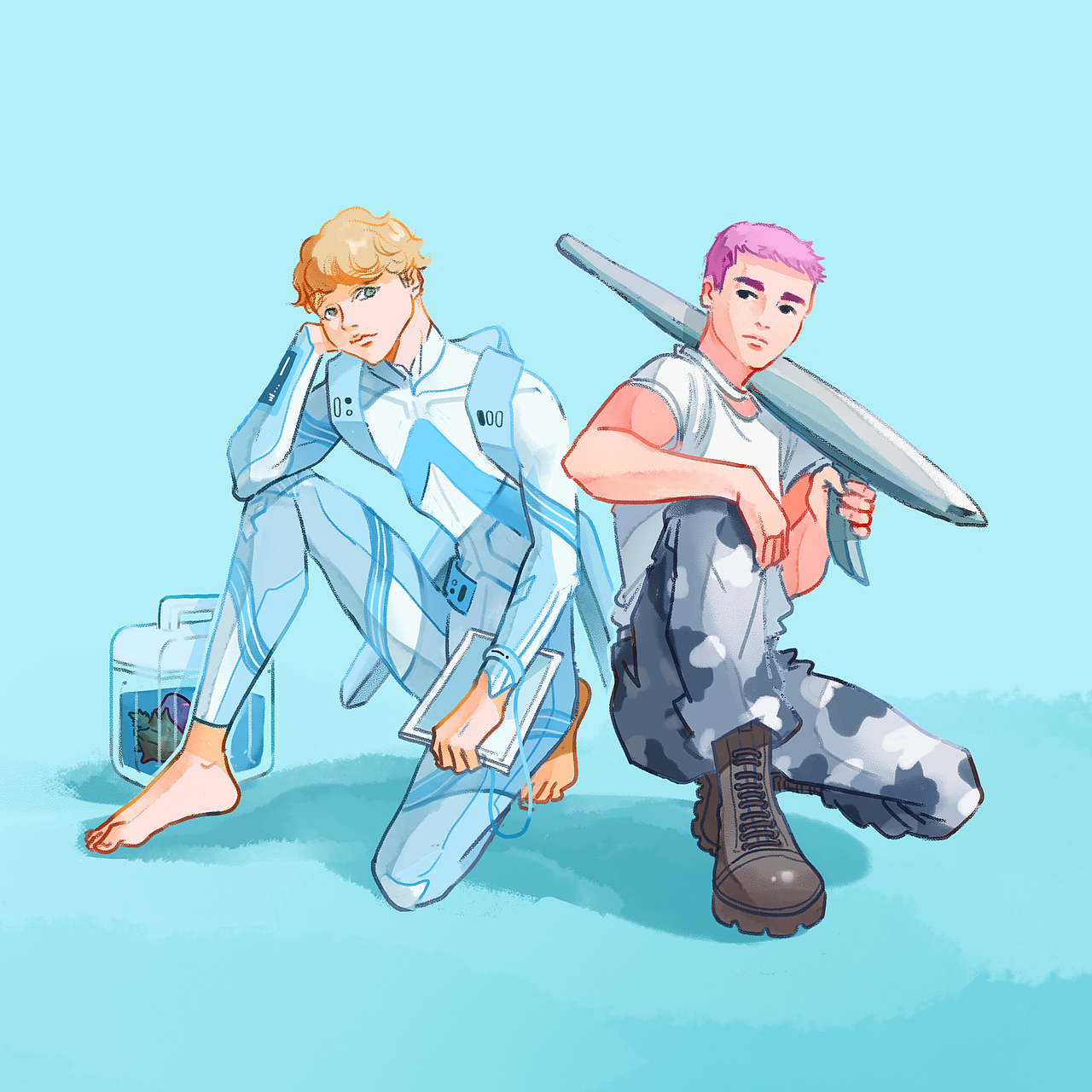 跨性别 | 男孩们(1)|插画|创作习作|征服者威廉_原创作品-站酷zcool