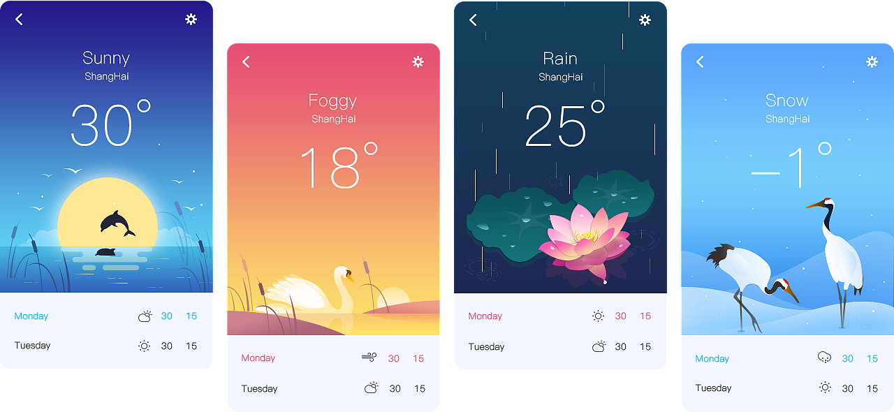 天气插画Gif动效
