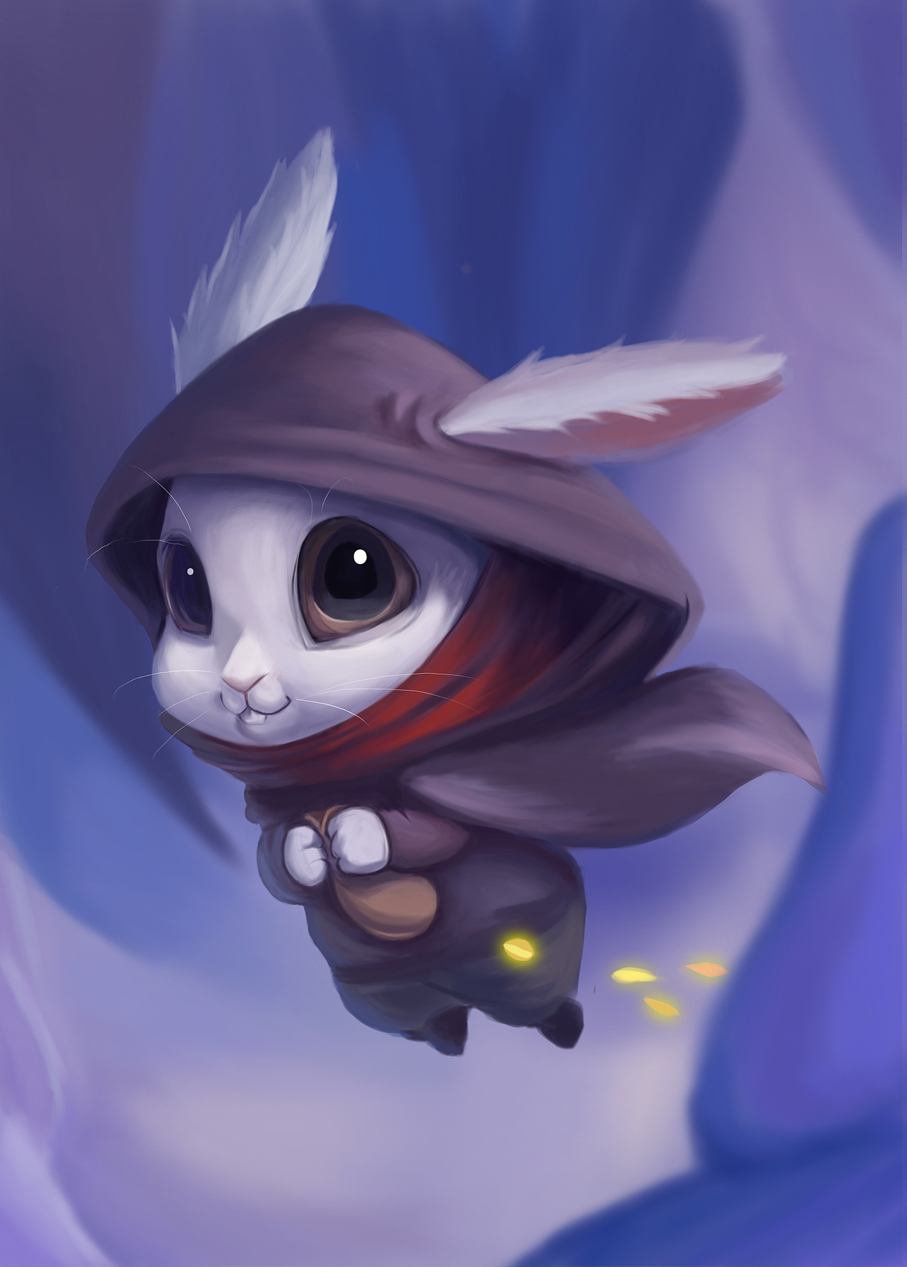 看到这兔子很可爱，就临摹了。整体还好，就是细节有点。。
<br>