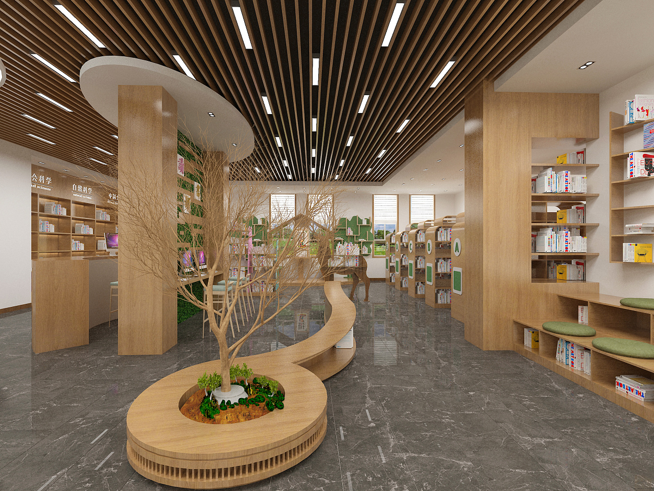 小型图书室|空间|家装设计|ALIN_L - 原创作品 - 站酷 (ZCOOL)