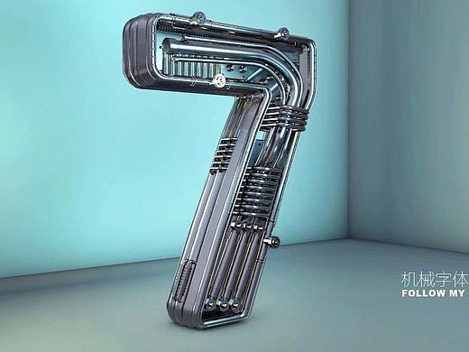 C4D机械字体练习