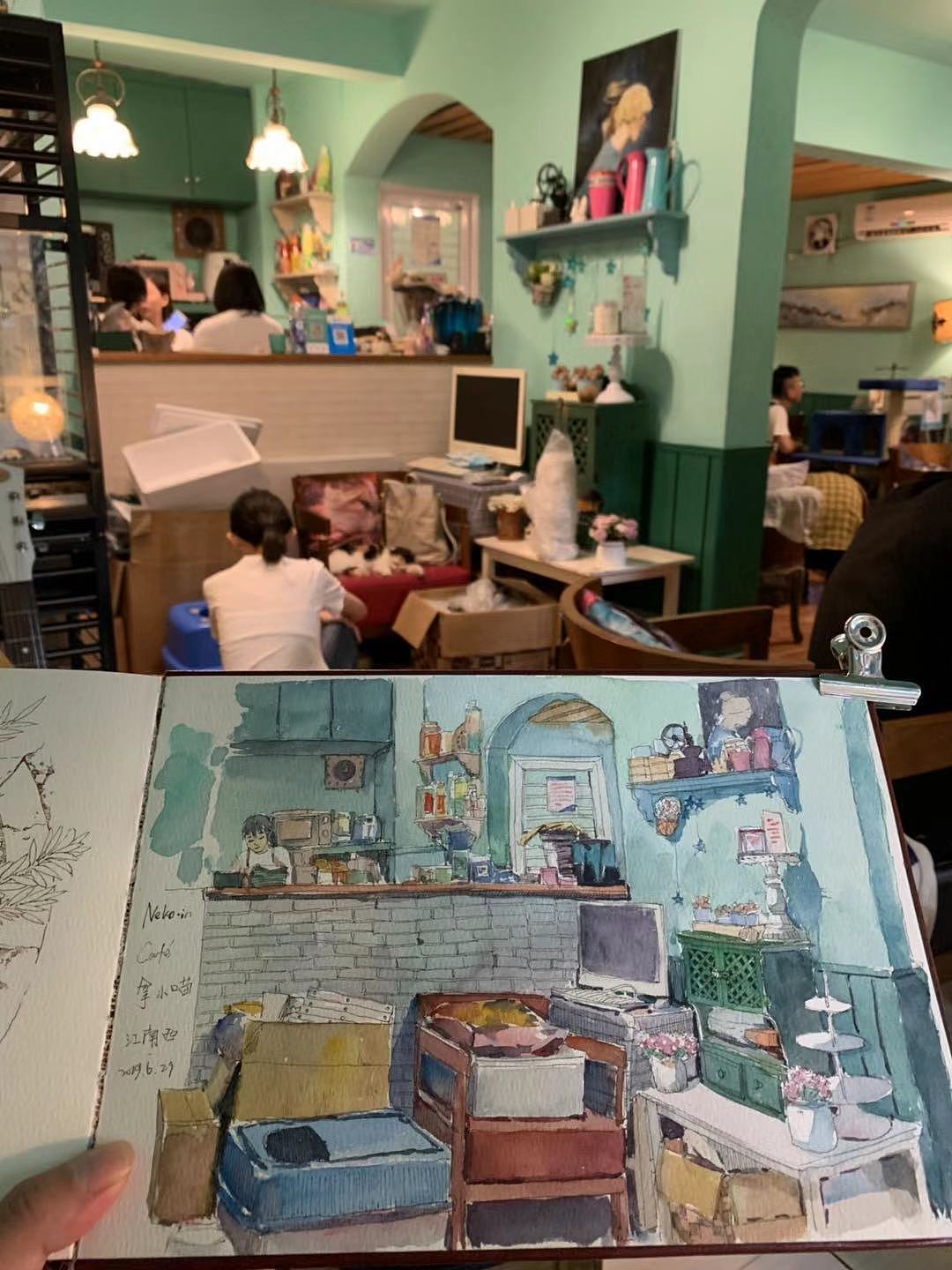 钢笔淡彩写生（图ZMTc3MzMyNjAw） - 绘画 - 站酷设计师喵喵LC原创素材 - 站酷ZCOOL