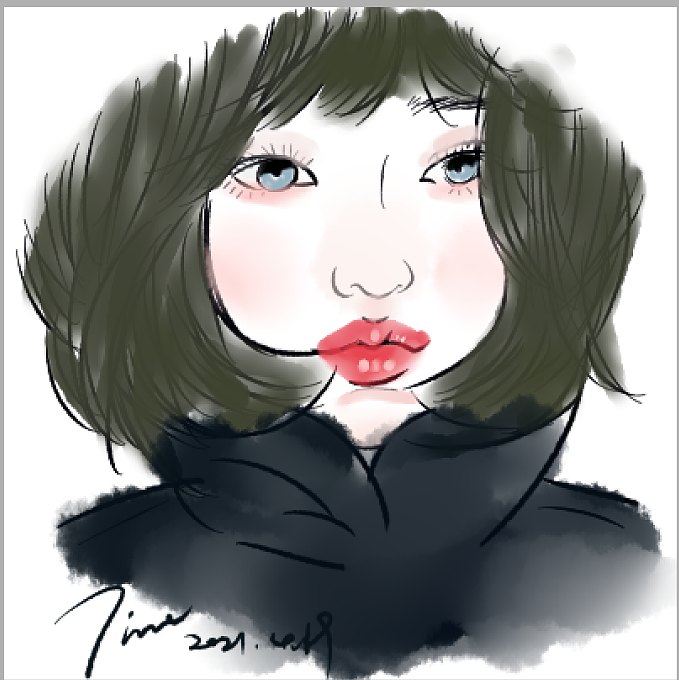 人物插画头像临摹