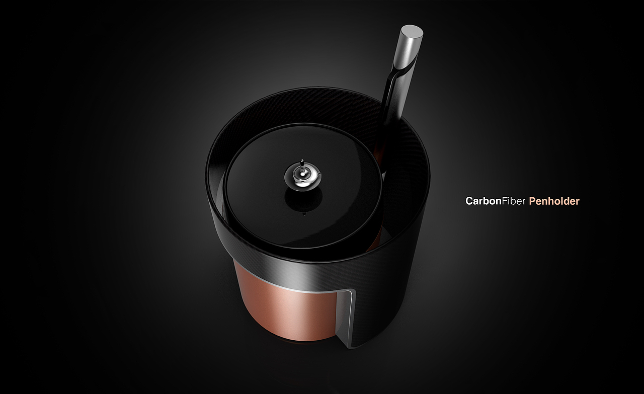 碳纤维笔筒设计