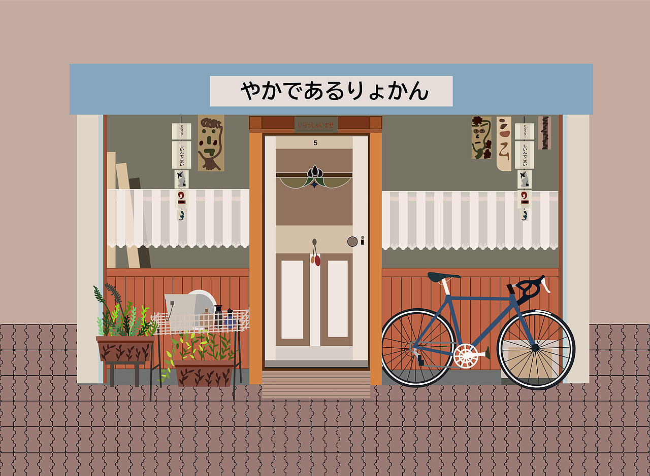 扁平风日韩系小店插画（图ZMjEwNjkxODI4） - 艺术插画 - 站酷设计师qqfun原创素材 - 站酷ZCOOL