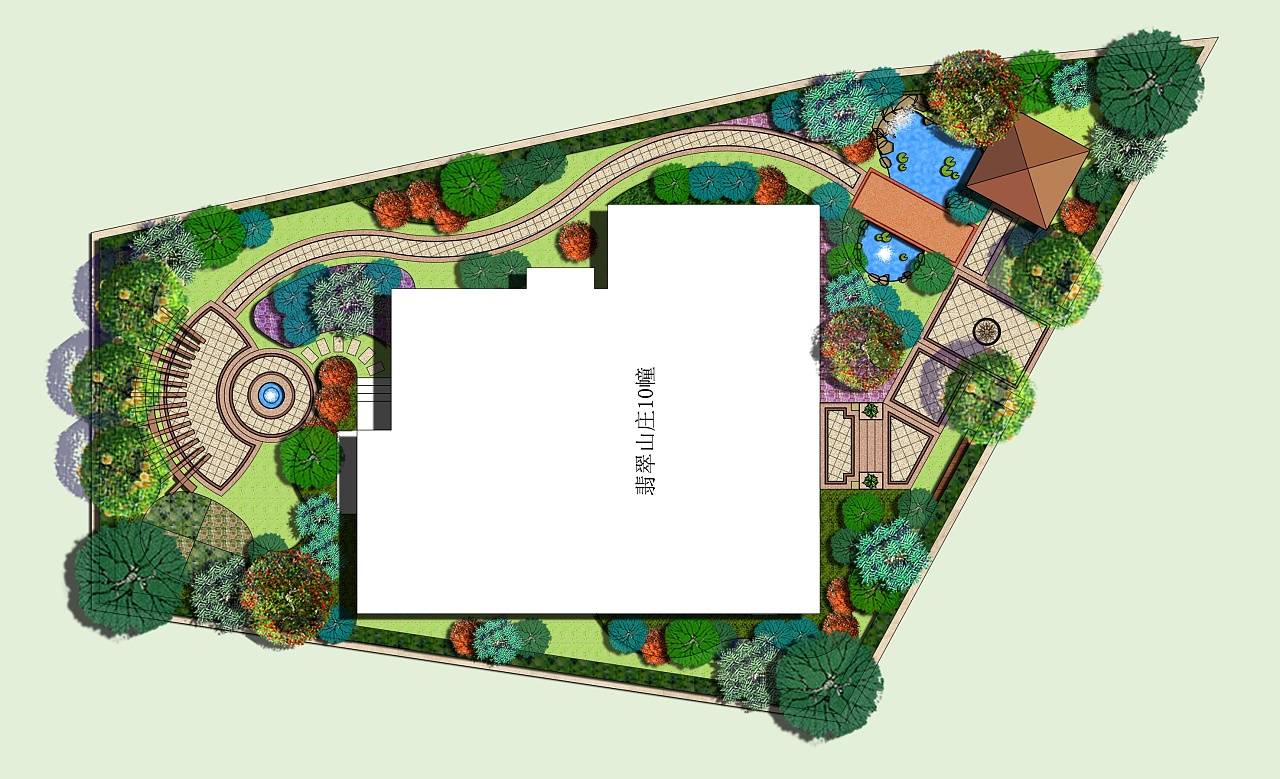 别墅庭院景观设计总平面图