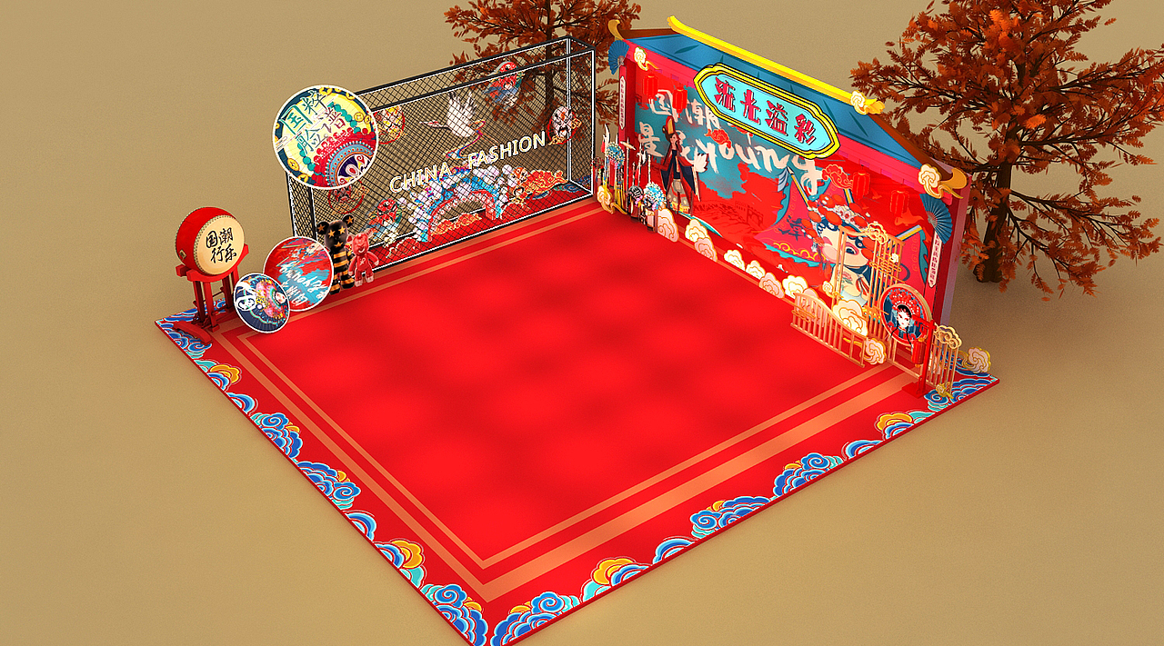 景区国潮打卡点dp点效果图