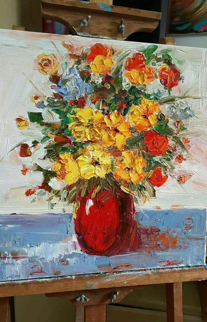 油画《思念》作者:果酱女王-俞果