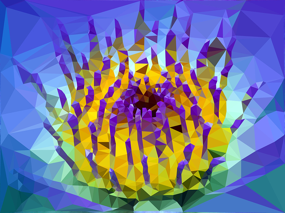 听说最近很流行三角形马赛克花朵