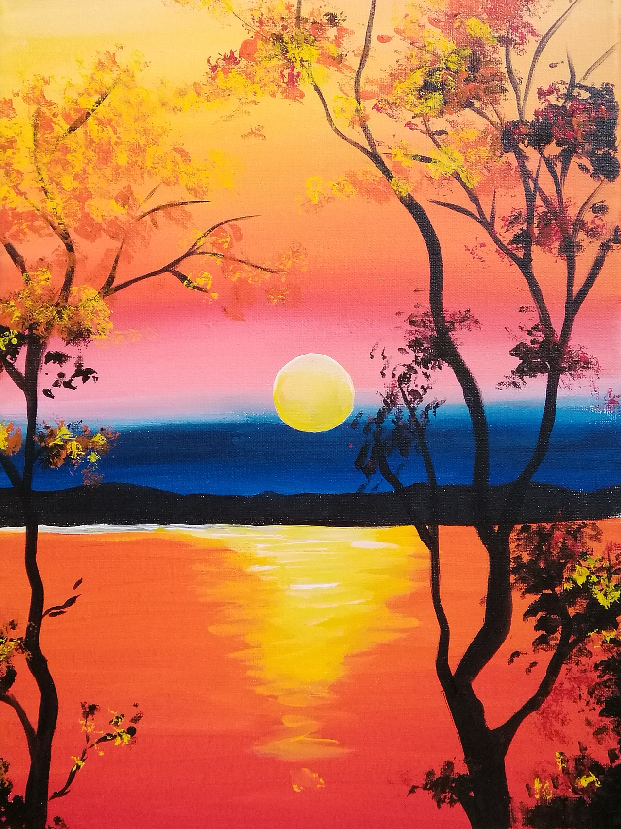 最近临摹的丙烯风景|插画|创作习作|小千墨_临摹作品-站酷zcool