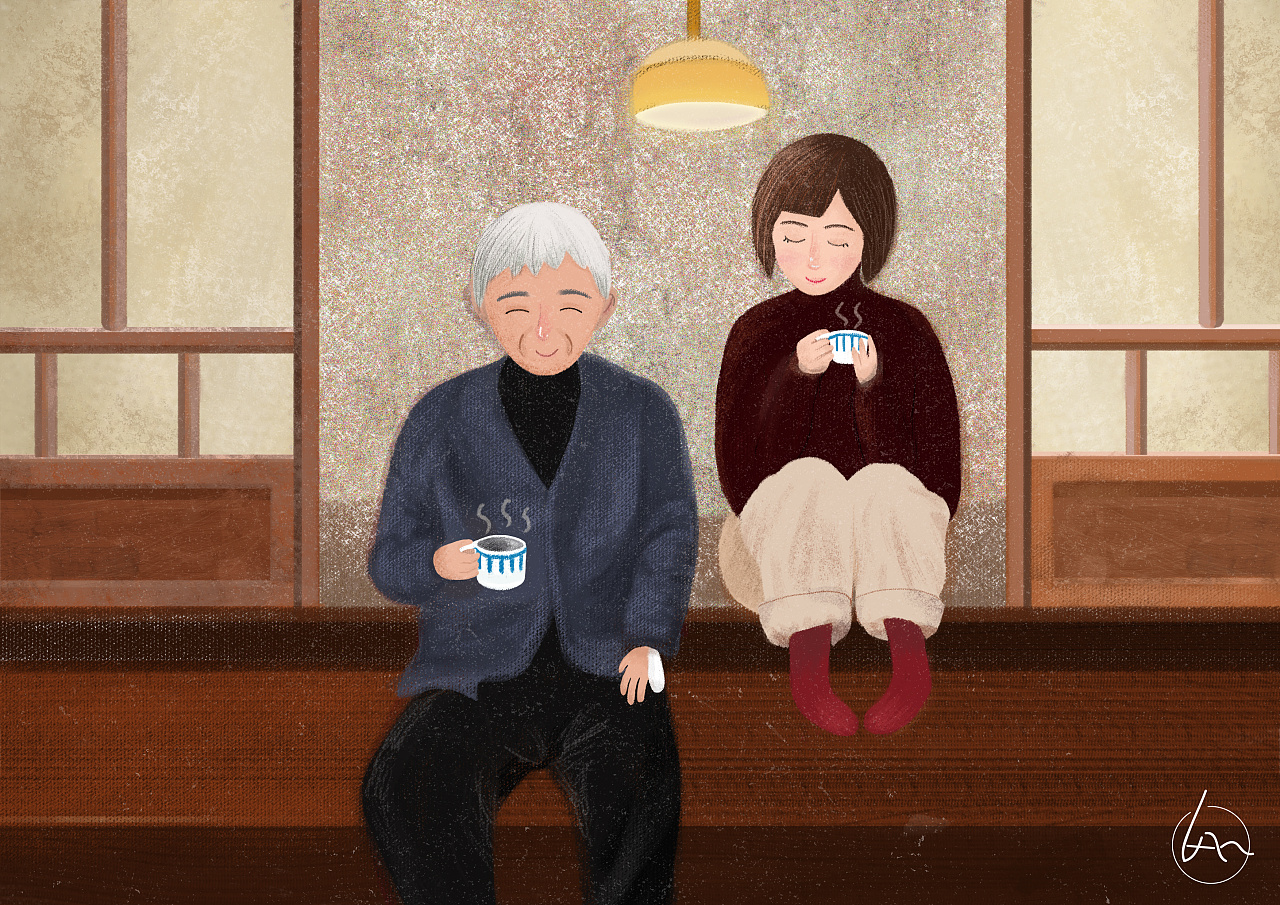 日剧《在京都小住》插画练习