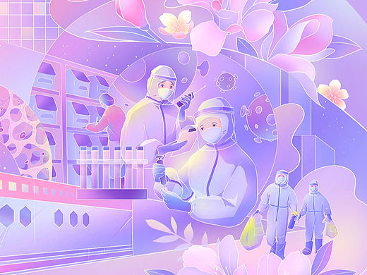 【插画】抗疫必胜