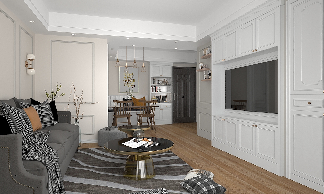 石家庄福美十号院106平米现代风格装修设计效果图（图ZMTE1NzMzNDY4） - 家装设计 - 站酷设计师石家庄设计安子原创素材 - 站酷ZCOOL