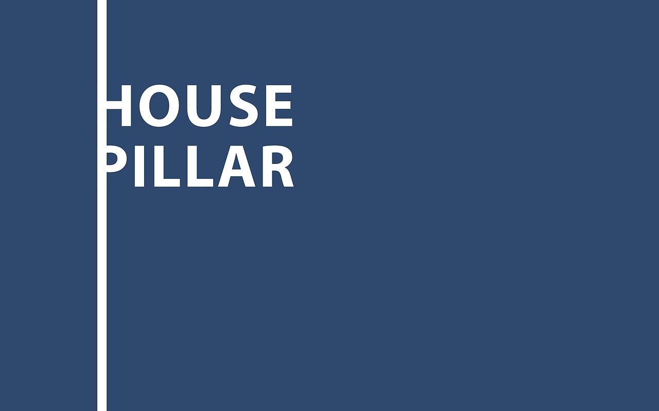 HOUSE PILLAR意为家庭的支柱,依旧使用了简单的长方形把两个单词串连起来,意为顶天立地,这个也将成为一个超级符号应用于vi当中。