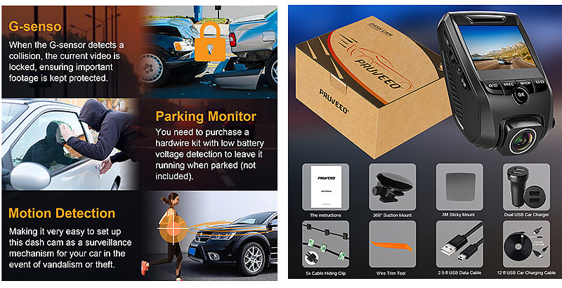 黑色亚马逊行车记录仪