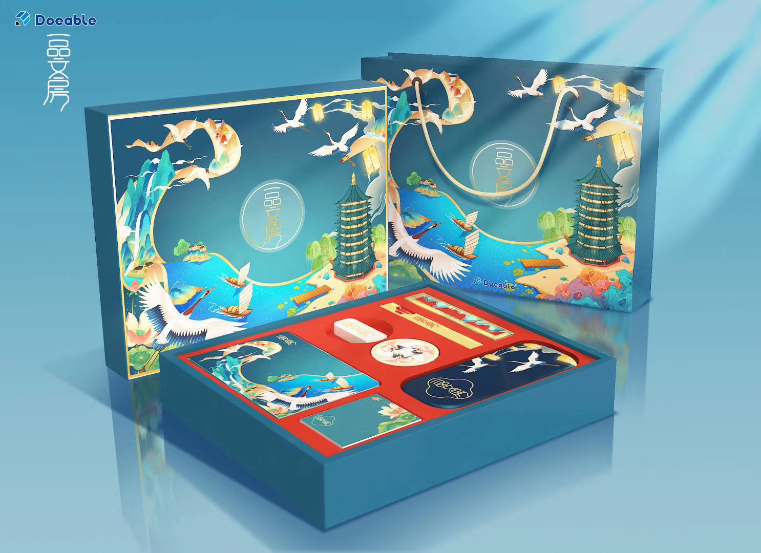 中际传媒&哆壹宝文具联名品牌(doeable)礼盒设计概念图|平面|包装