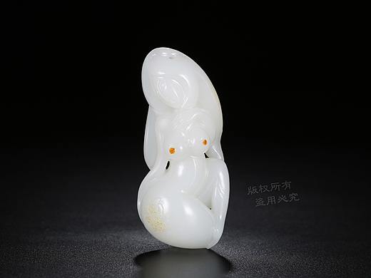 和田玉白玉籽料美女天猫淘宝和田玉摆拍和田玉摆件