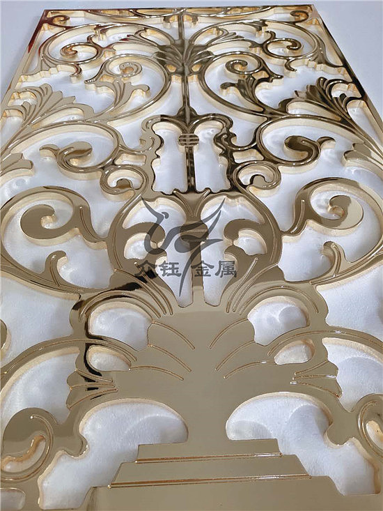 铜雕花墙景壁画 客户小型铜艺雕花屏风壁画