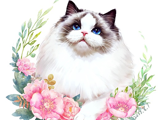 布偶猫水粉小拉