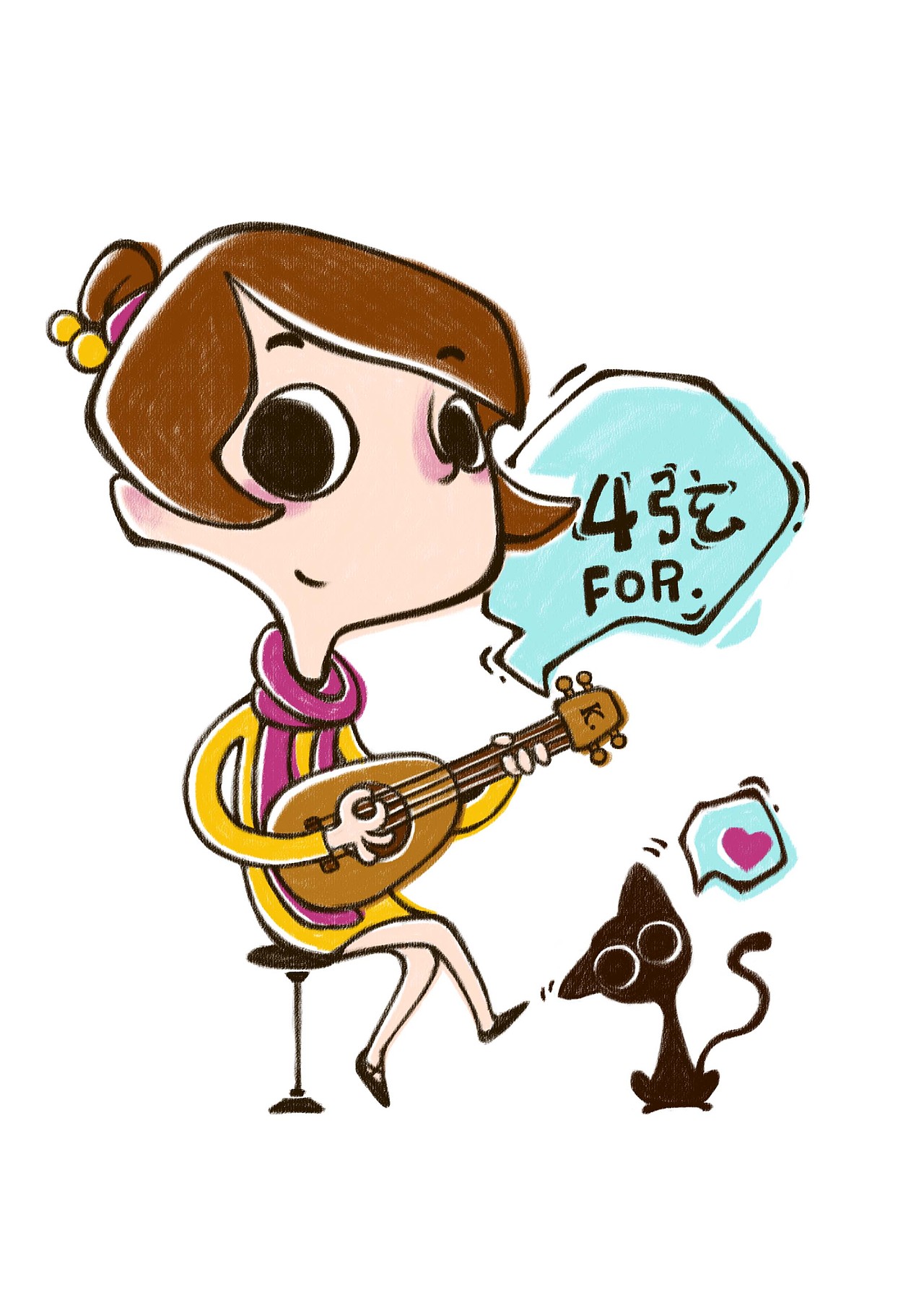 Lola教音乐那些事（图ZMjc5MDA1NDQ=） - 商业插画 - 站酷设计师Simon小火原创素材 - 站酷ZCOOL