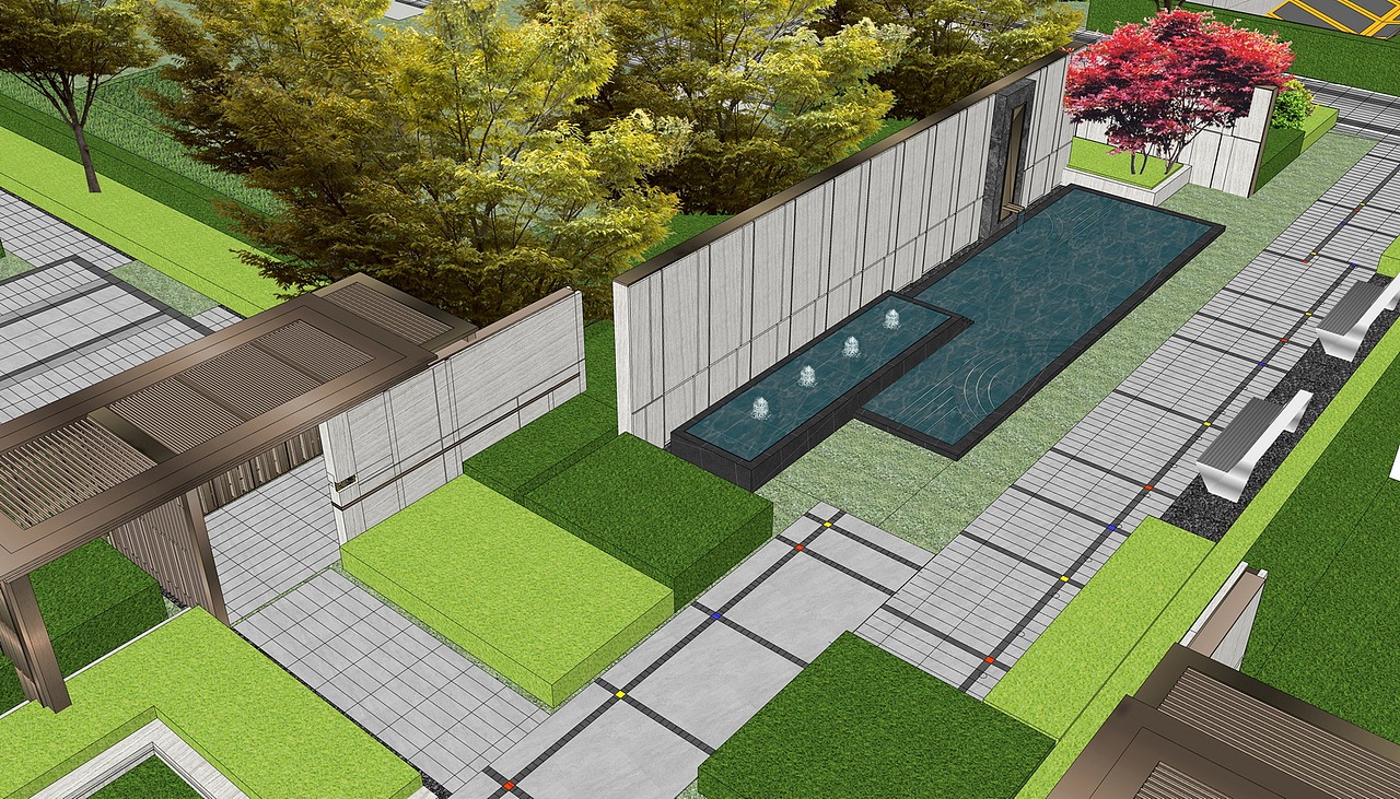 龙湖春江天玺大区景观SU模型下载（图ZMjczMzU3ODM2） - 景观设计 - 站酷设计师素模网原创素材 - 站酷ZCOOL