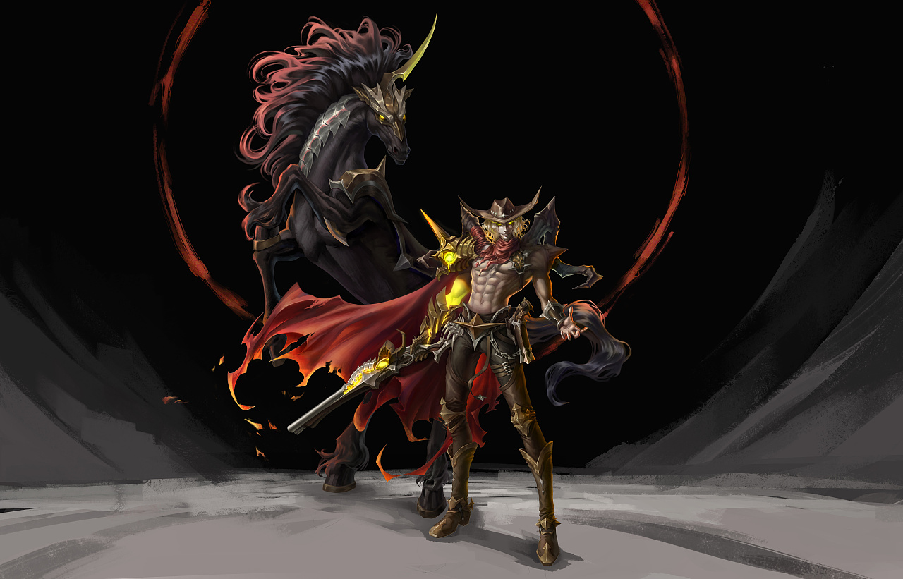 西部魔幻风立绘|插画|游戏原画|伊修伊修 - 原创作品 - 站酷 (zcool)
