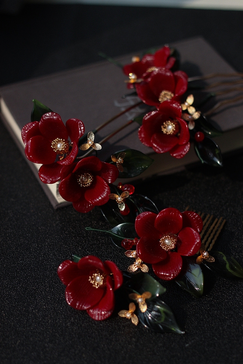 料器花——十二月花神系列发饰（图ZMjEyMzY5MTA0） - 首饰设计 - 站酷设计师北人字原创素材 - 站酷ZCOOL