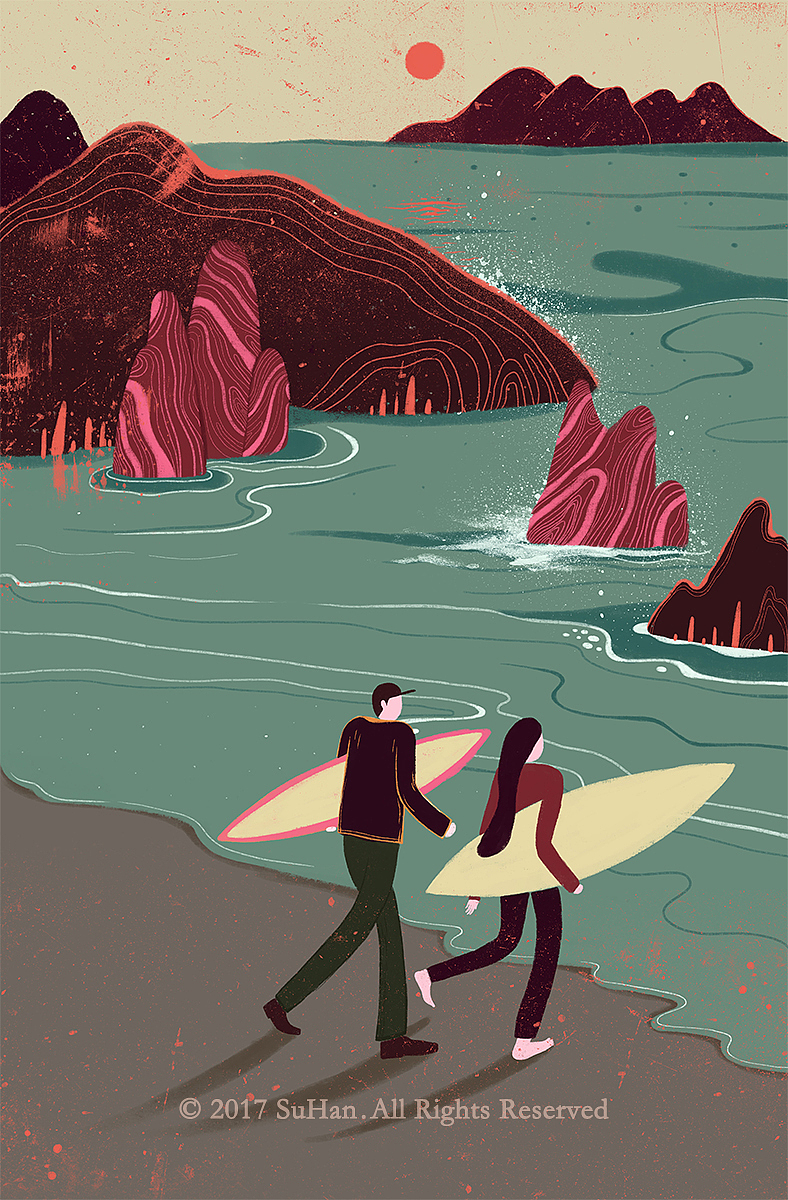 插画合集《去远方》（图ZODU1NDM0NzI=） - 创作习作 - 站酷设计师苏寒原创素材 - 站酷ZCOOL