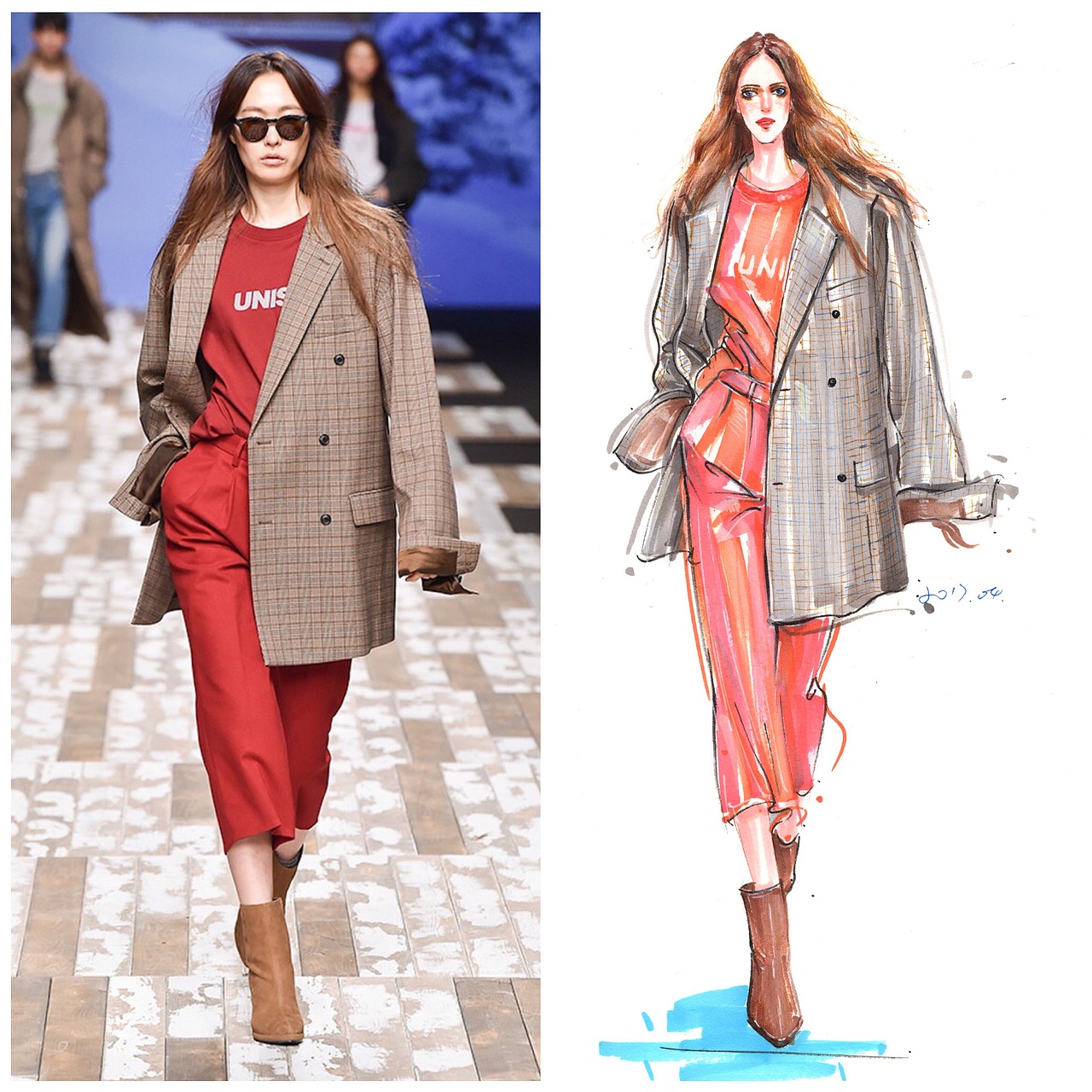 服装手绘～马克笔时装画（图ZMTU3NzU2MDM2） - 休闲/流行服饰 - 站酷设计师零一手绘原创素材 - 站酷ZCOOL