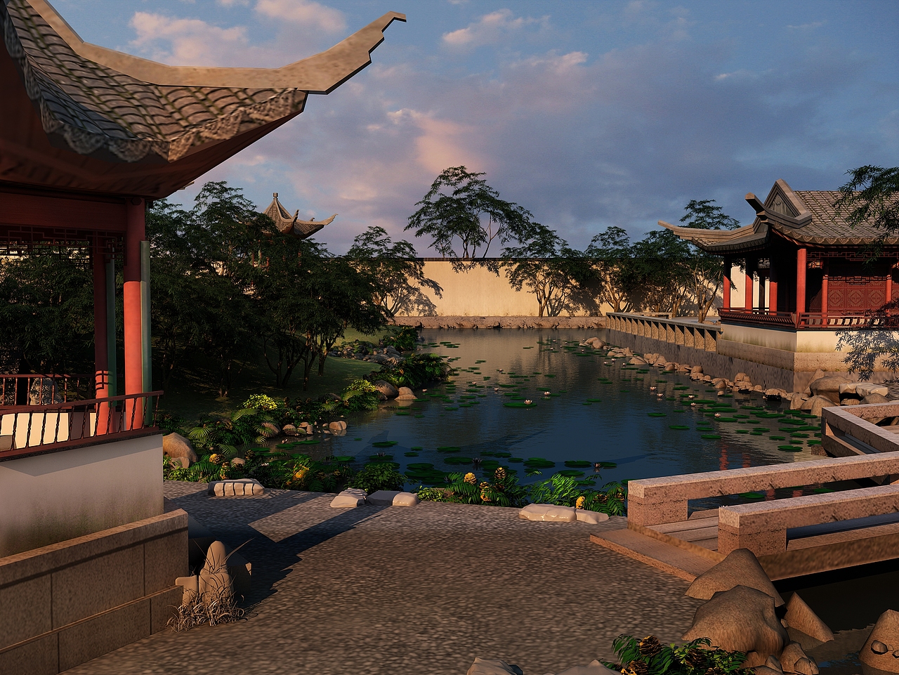 拙政园3dmaxs设计效果展示