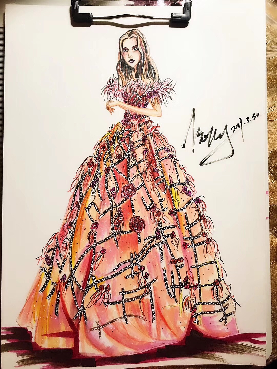 服装手绘（图ZMTYxNDQ5MzQw） - 绘本 - 站酷设计师pink安原创素材 - 站酷ZCOOL