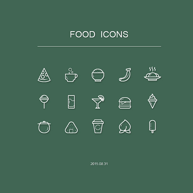 练习-Food Icon（图ZMzU4OTA3ODA=） - 图标 - 站酷设计师hwonhiubun原创素材 - 站酷ZCOOL