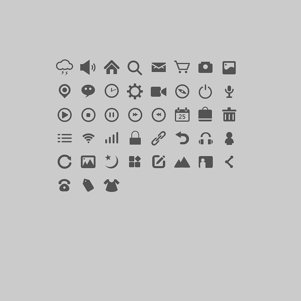 移动端常用图标