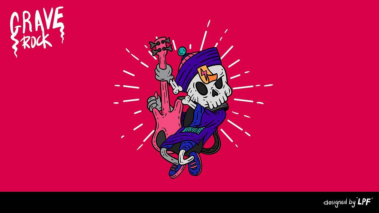 Rock N'Roll On The Grave 徽章视觉设计（图ZMjQ1NDQ0MTky） - 生活用品 - 站酷设计师Pafenlee原创素材 - 站酷ZCOOL