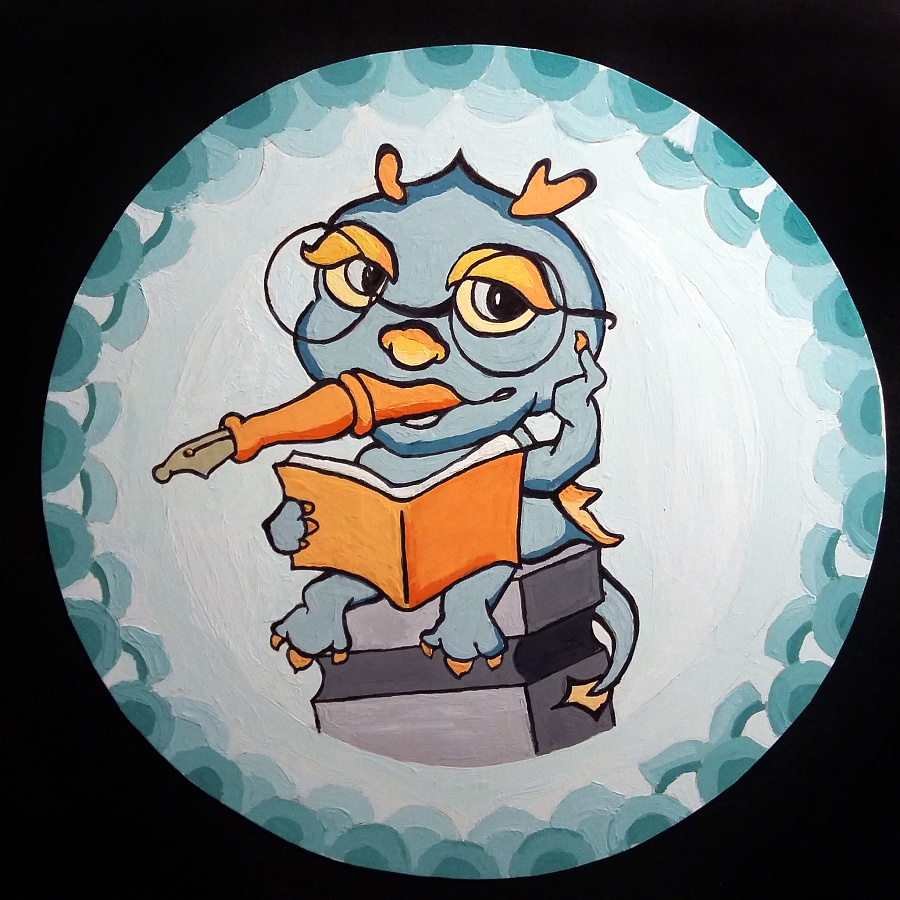 八子负屃,身似龙,雅好斯文,盘绕在石碑头顶