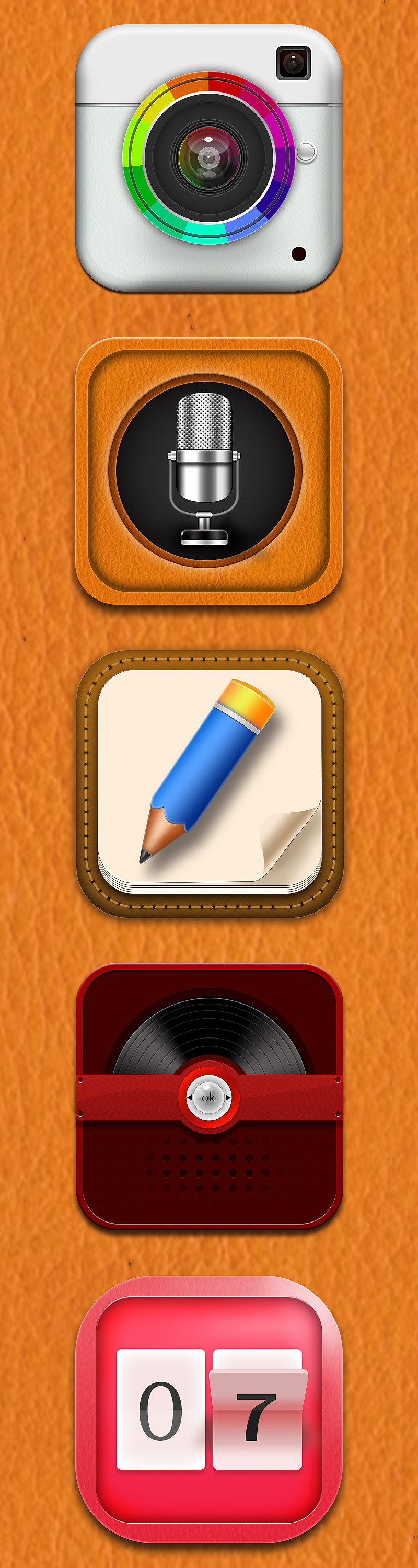 icon拟物图标练习