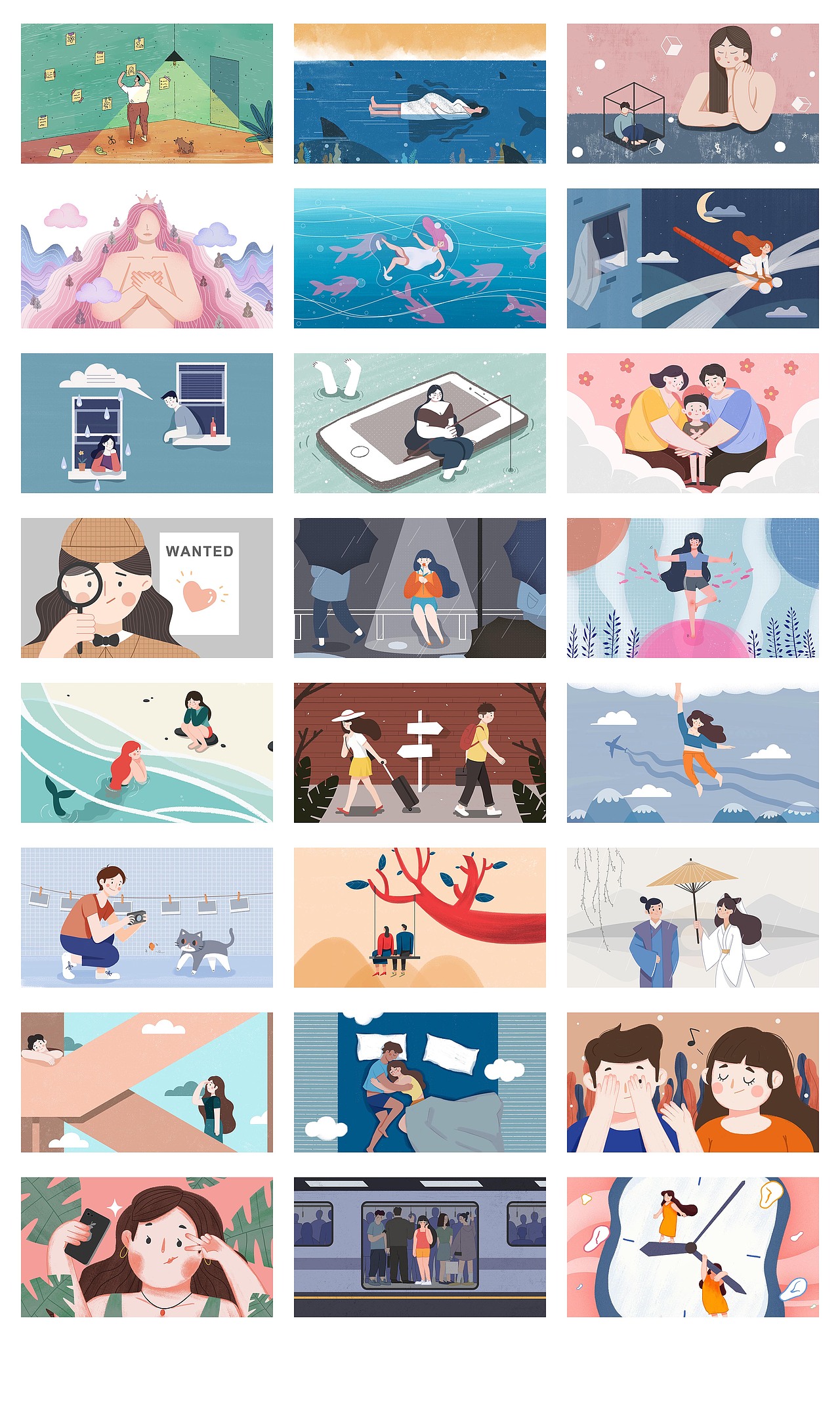 2018年3-4月插画整理