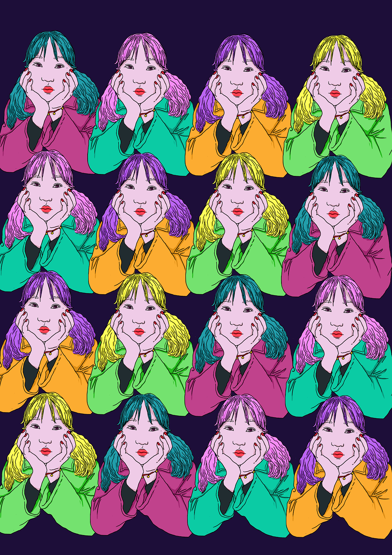 chill girl 插画系列