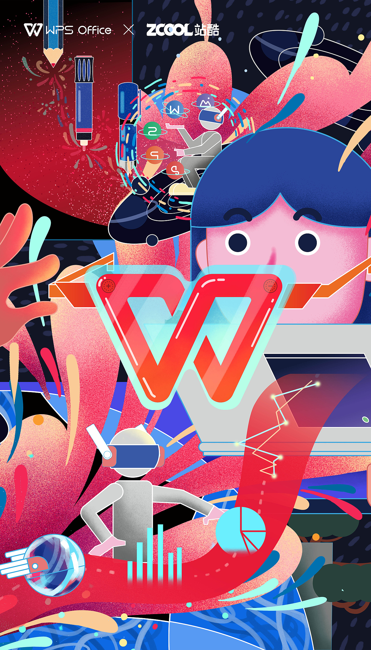 WPS | 透过WPS看世界（图ZMjY5MDQzMjg0） - 图案 - 站酷设计师小小young原创素材 - 站酷ZCOOL