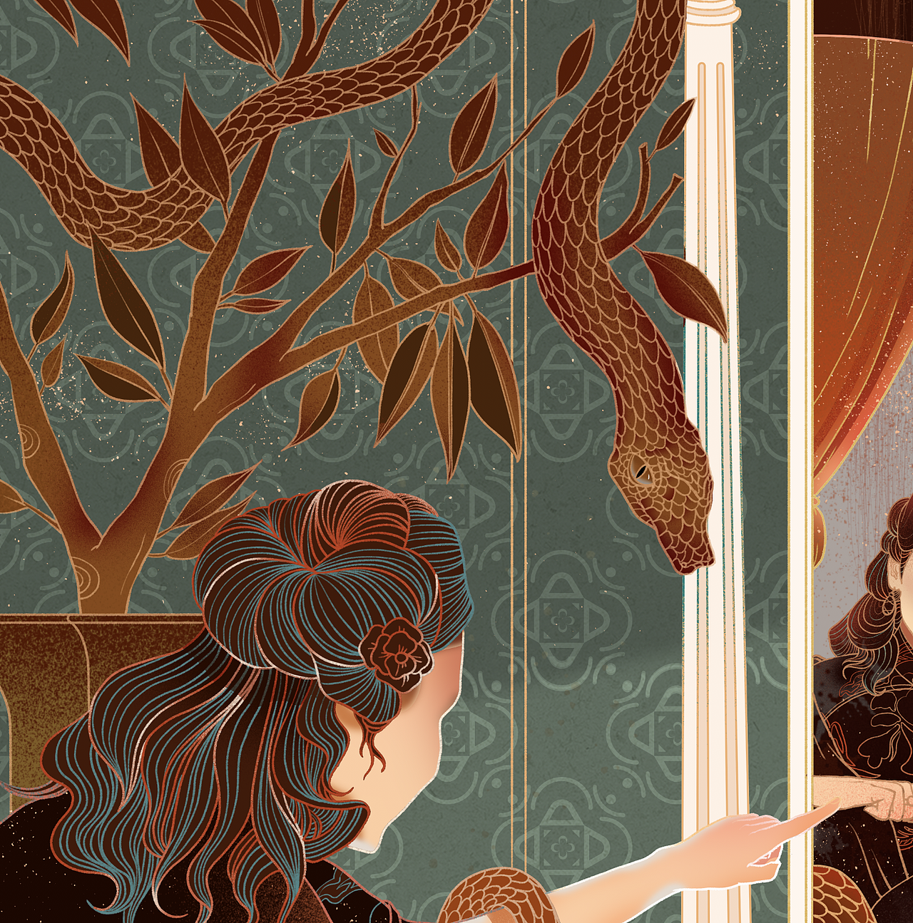 纸醉金迷插画海报设计