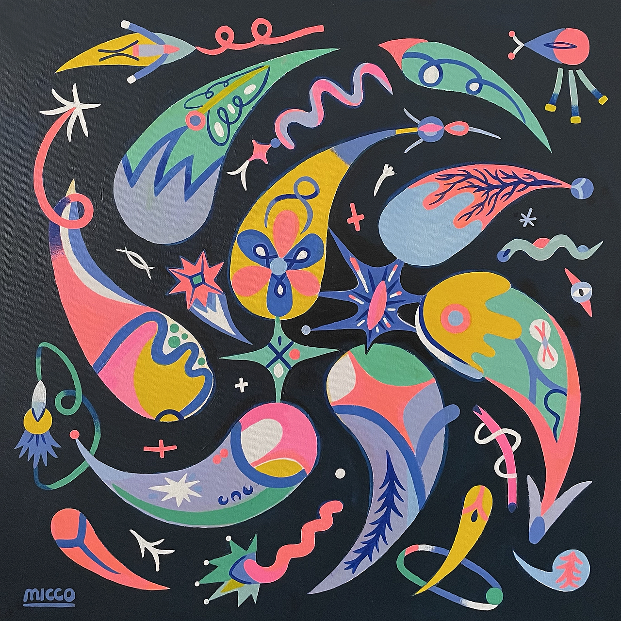 布面丙烯画丨星云在我心中碰撞（图ZMjY4MTMzMjA0） - 绘画 - 站酷设计师曲小哼Micco原创素材 - 站酷ZCOOL