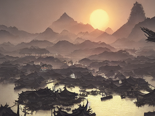 #AI创作实验室#江南，飞船，