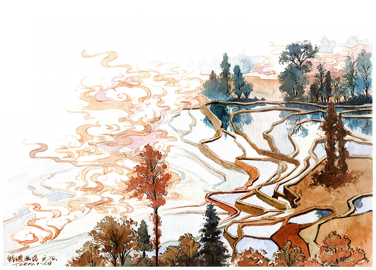 《滇南梦影录》水彩云南·附细节