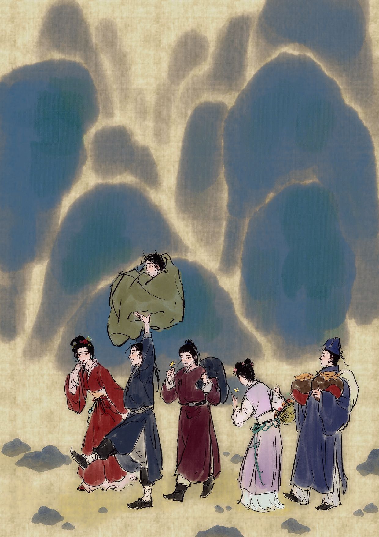 国风插画（图ZMzYxNDQyMTY4） - 艺术插画 - 站酷设计师一只咸水母原创素材 - 站酷ZCOOL