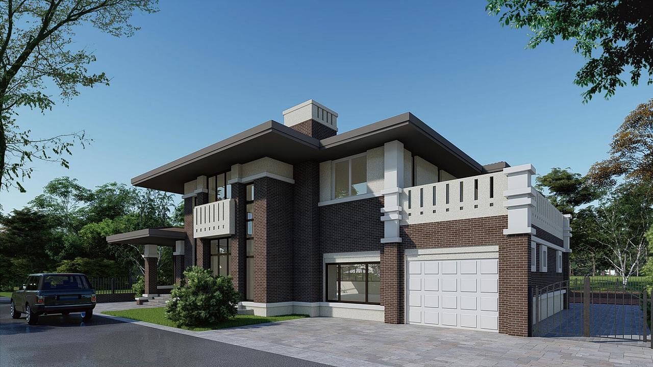 北京别墅外墙翻新案例|西山美庐-咖啡色石韵