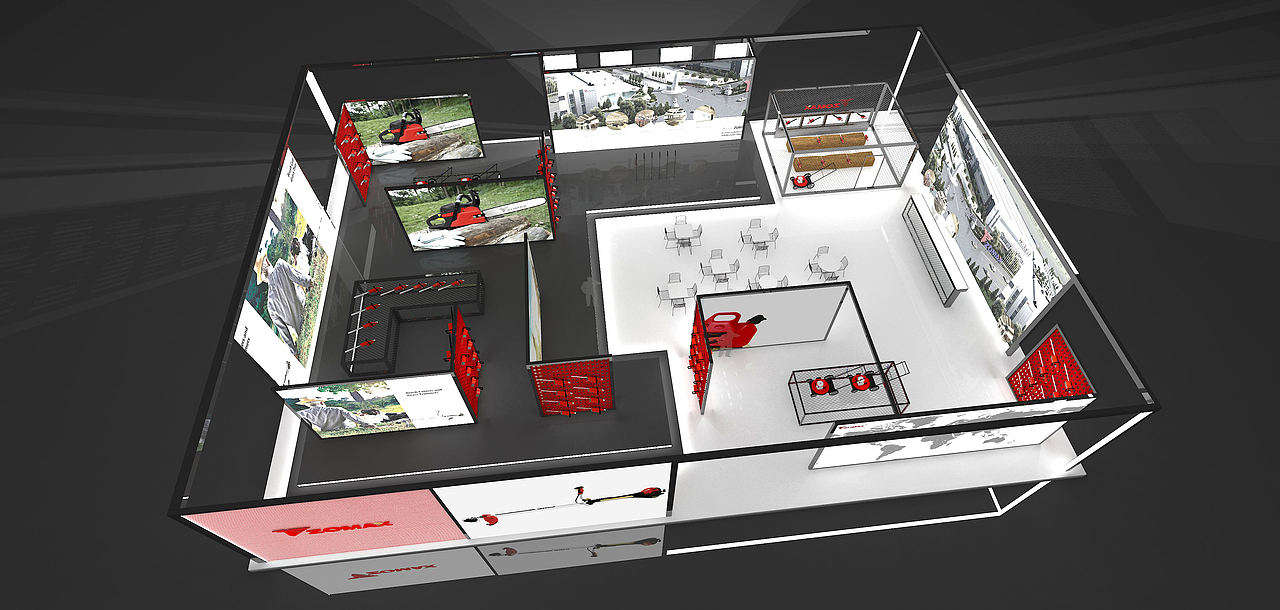 园林器械展厅设计——ZEMAX展厅（图ZODA2MzE2NzY=） - 展陈设计 - 站酷设计师GUKY原创素材 - 站酷ZCOOL