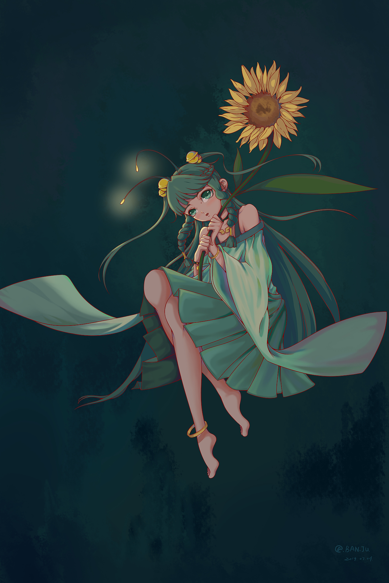 绿色少女（图ZMTY2MjUzMjI4） - 创作习作 - 站酷设计师斑驹原创素材 - 站酷ZCOOL
