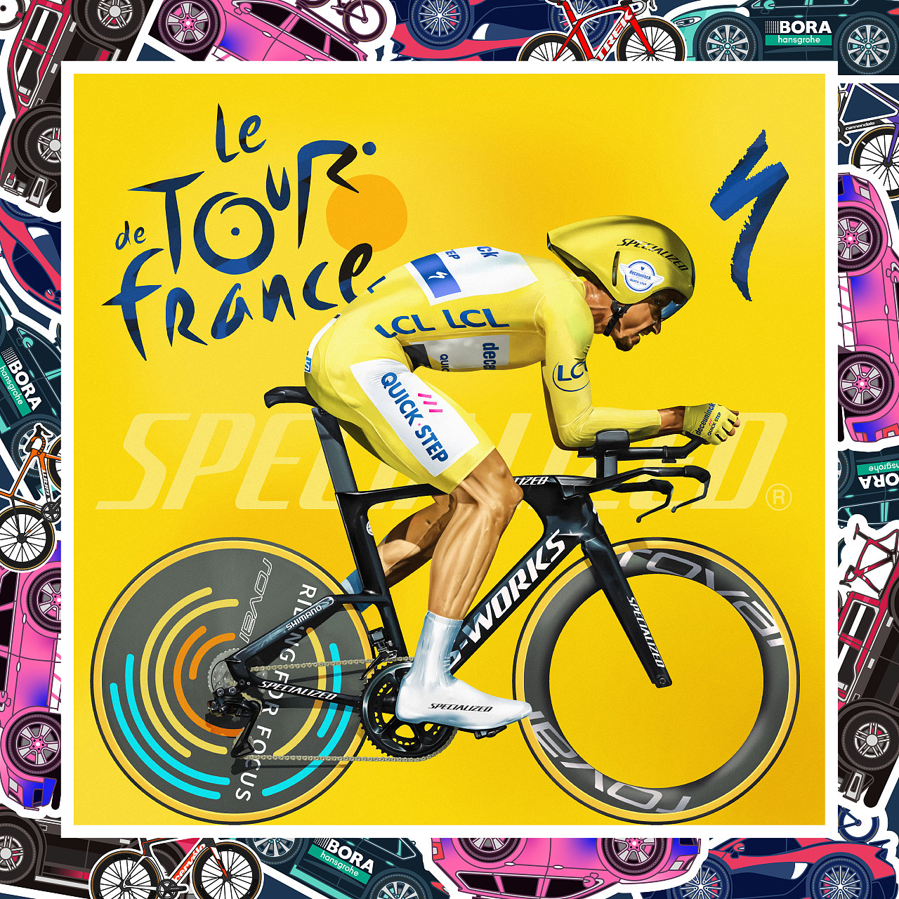 阿拉菲利普 2019 环法 插画